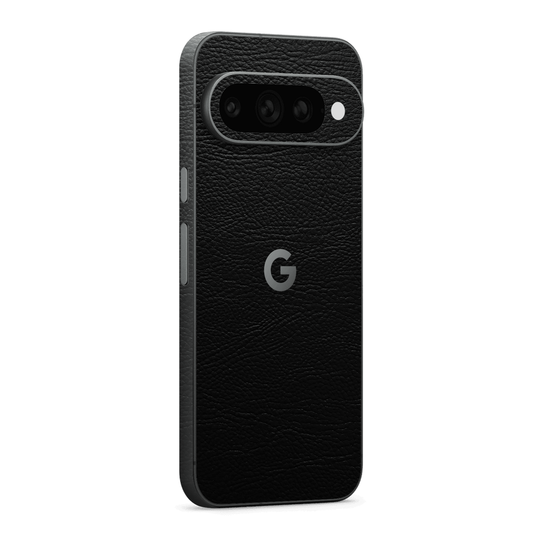 Google Pixel 11 Pro XL Luxuria BLACK LEATHER Riders Skin Wrap Sticker Decal Cover Protector by QSKINZ | qskinz.com