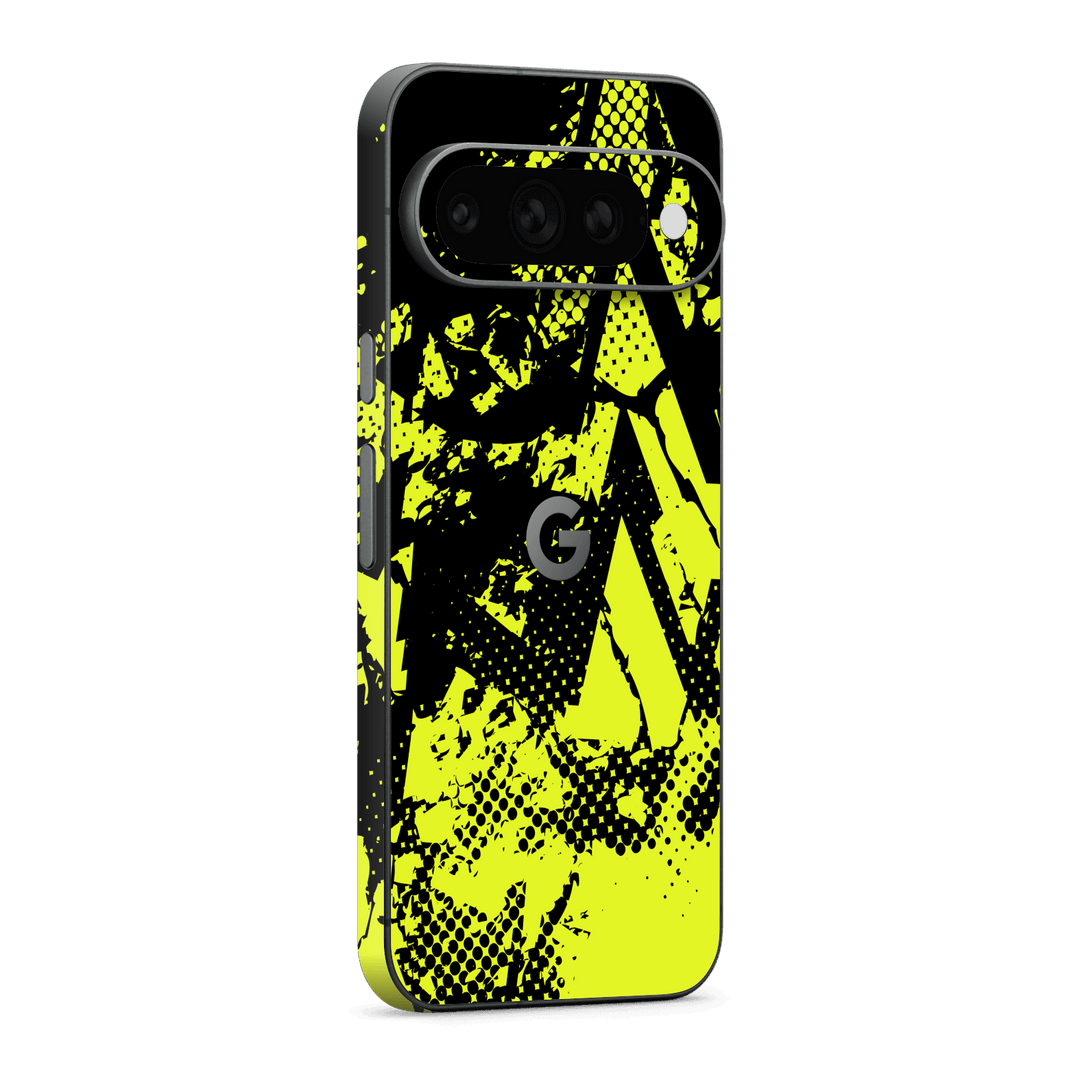 Google Pixel 11 Pro XL Print Printed Custom SIGNATURE Grunge Yellow Green Trace Skin Wrap Sticker Decal Cover Protector by QSKINZ | QSKINZ.COM