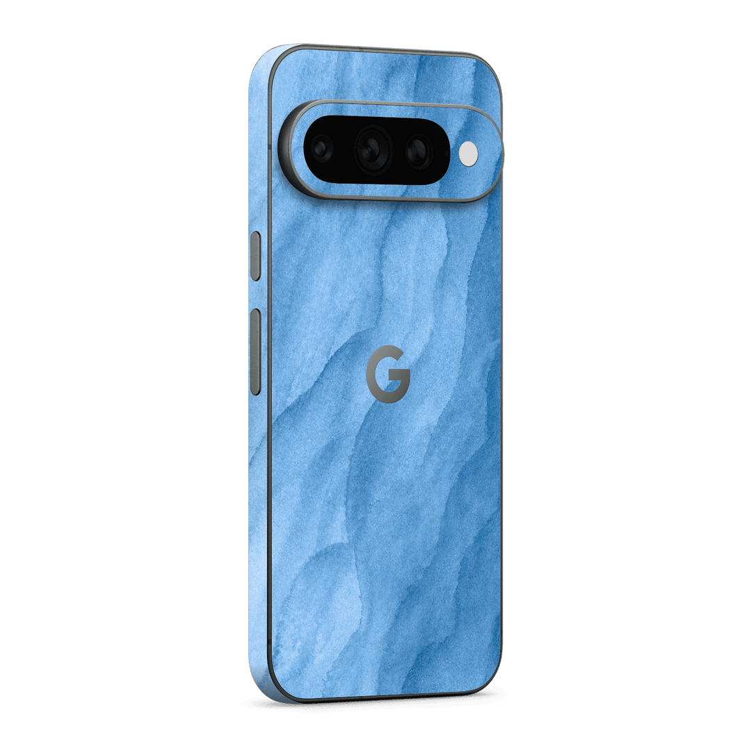 Google Pixel 11 Pro XL Printed Custom SIGNATURE "Glacier Veil" Glacier Light Blue Watercolour Wash Skin Wrap Sticker Decal Cover Protector by QSKINZ | QSKINZ.COM