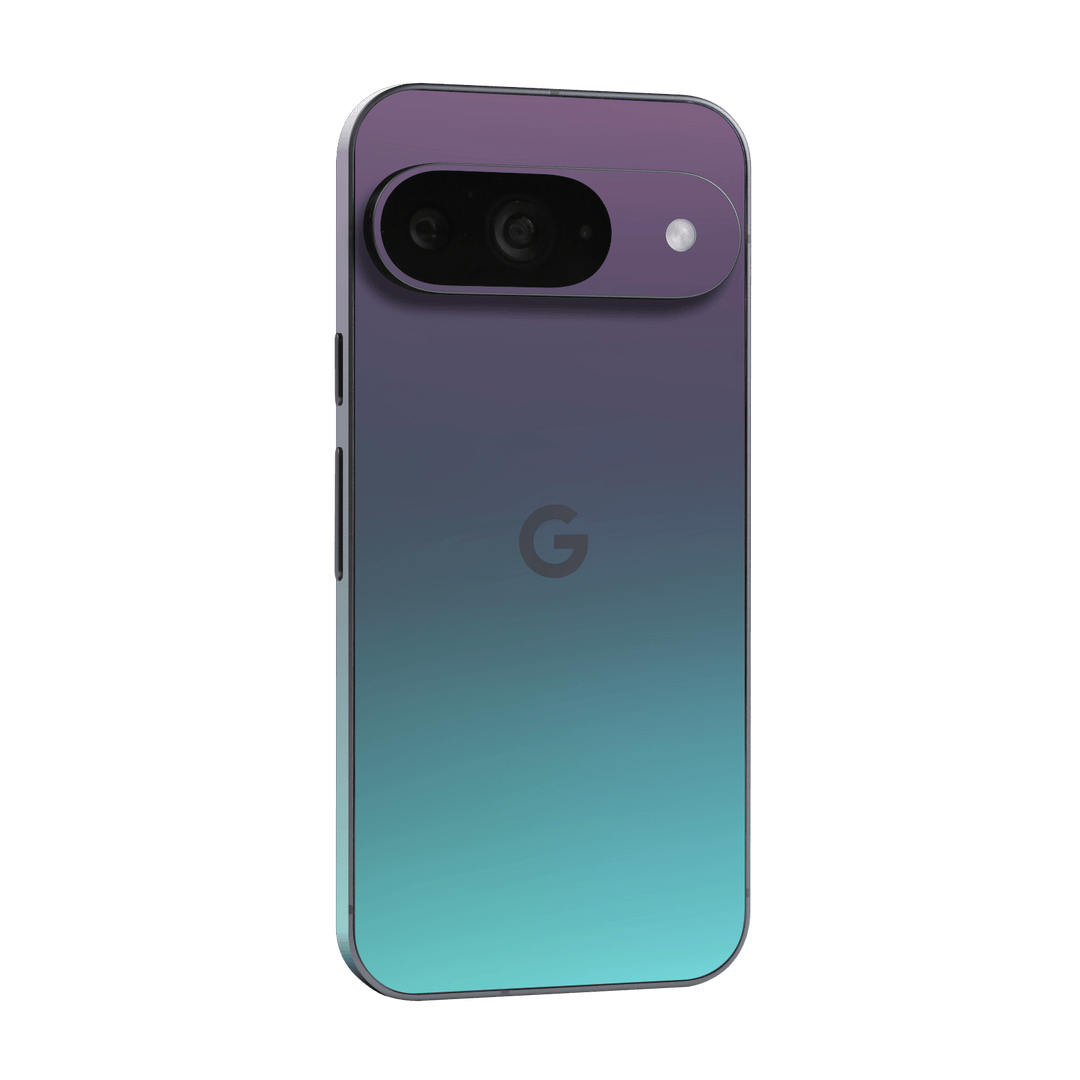 Google Pixel 9 Chameleon Turquoise-Lavender Lilac Colour-changing Metallic Skin Wrap Sticker Decal Cover Protector by QSKINZ | qskinz.com