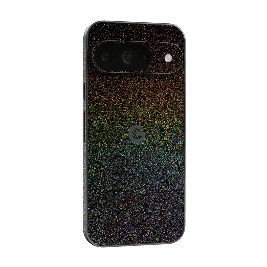 Google Pixel 9 GALAXY Galactic Black Milky Way Rainbow Sparkling Metallic Gloss Finish Skin Wrap Sticker Decal Cover Protector by QSKINZ | qskinz.com