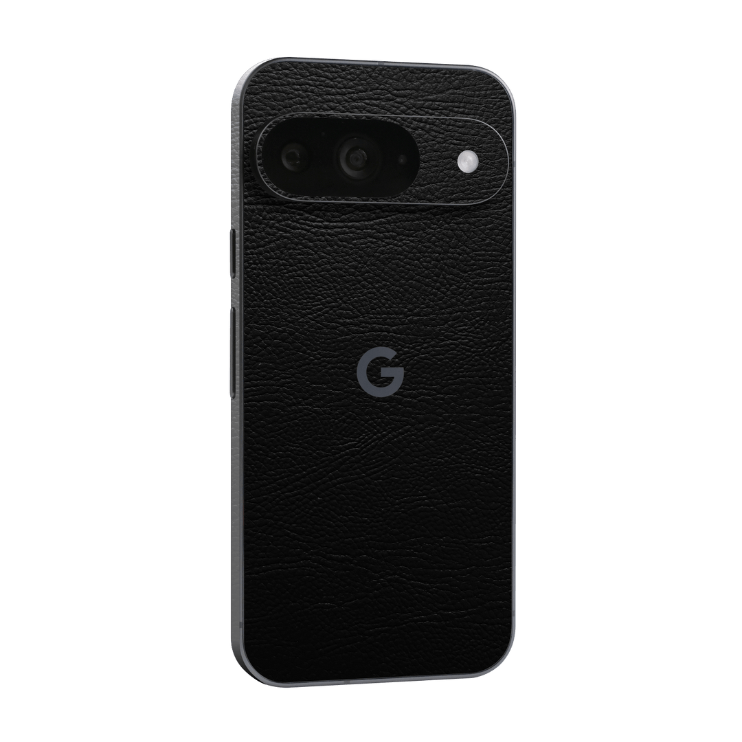 Google Pixel 9 Luxuria BLACK LEATHER Riders Skin Wrap Sticker Decal Cover Protector by QSKINZ | qskinz.com