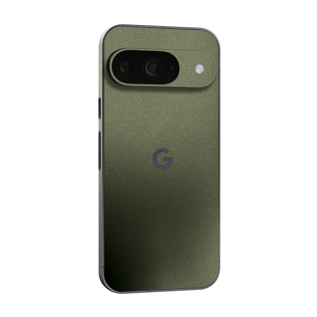 Google Pixel 9 Military Green Metallic Skin Wrap Sticker Decal Cover Protector by QSKINZ | qskinz.com