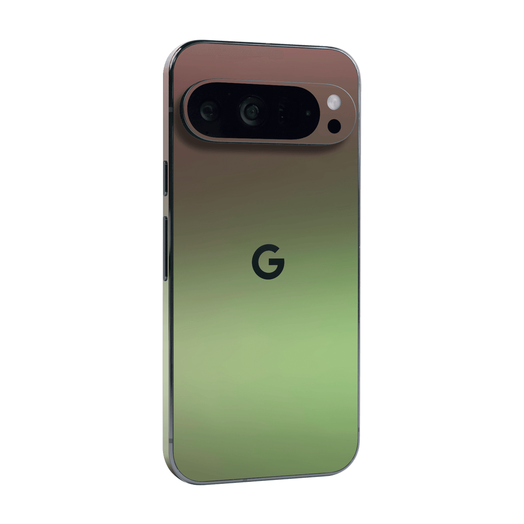 Google Pixel 9 PRO Chameleon Avocado Colour-changing Metallic Skin Wrap Sticker Decal Cover Protector by QSKINZ | qskinz.com