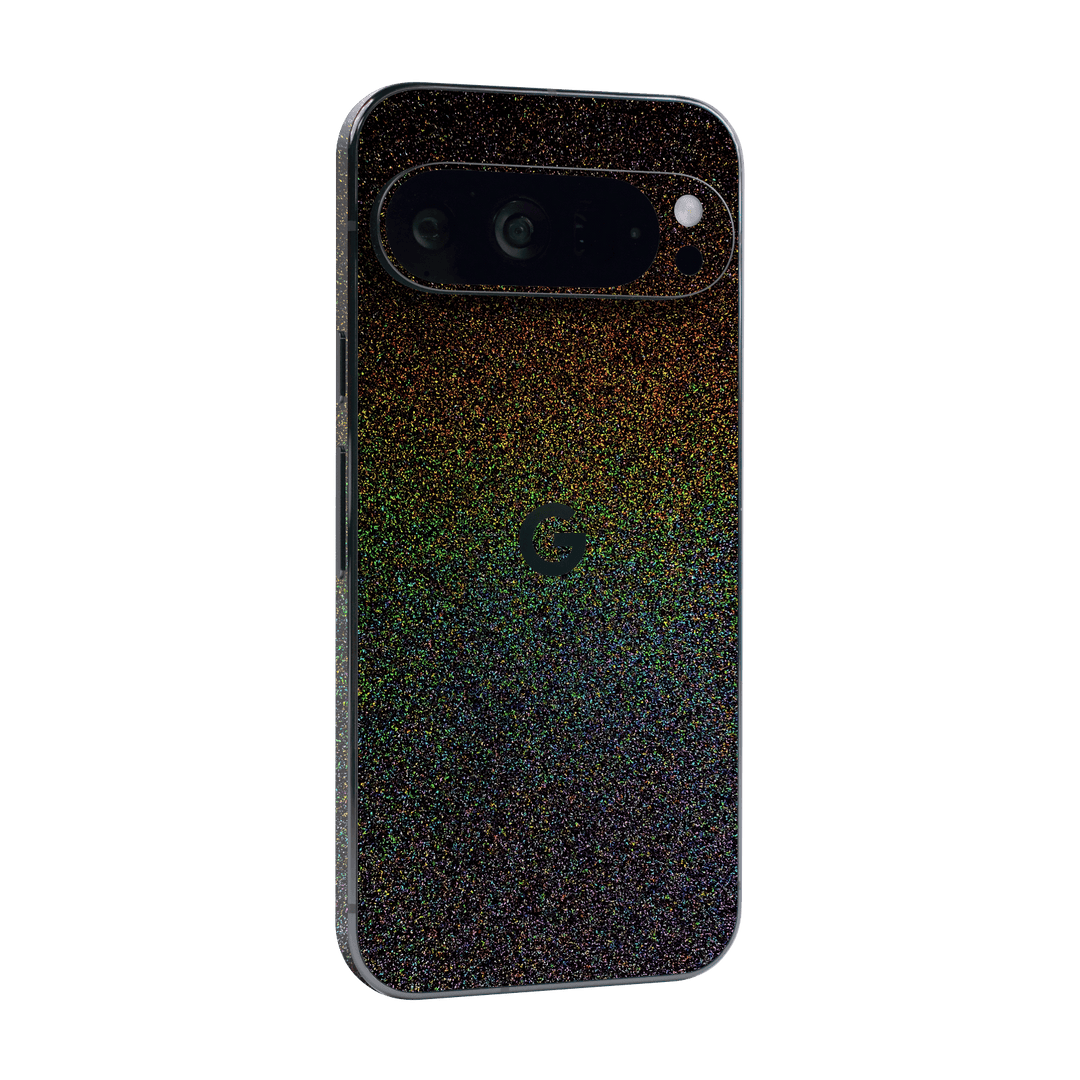 Google Pixel 9 PRO GALAXY Galactic Black Milky Way Rainbow Sparkling Metallic Gloss Finish Skin Wrap Sticker Decal Cover Protector by QSKINZ | qskinz.com