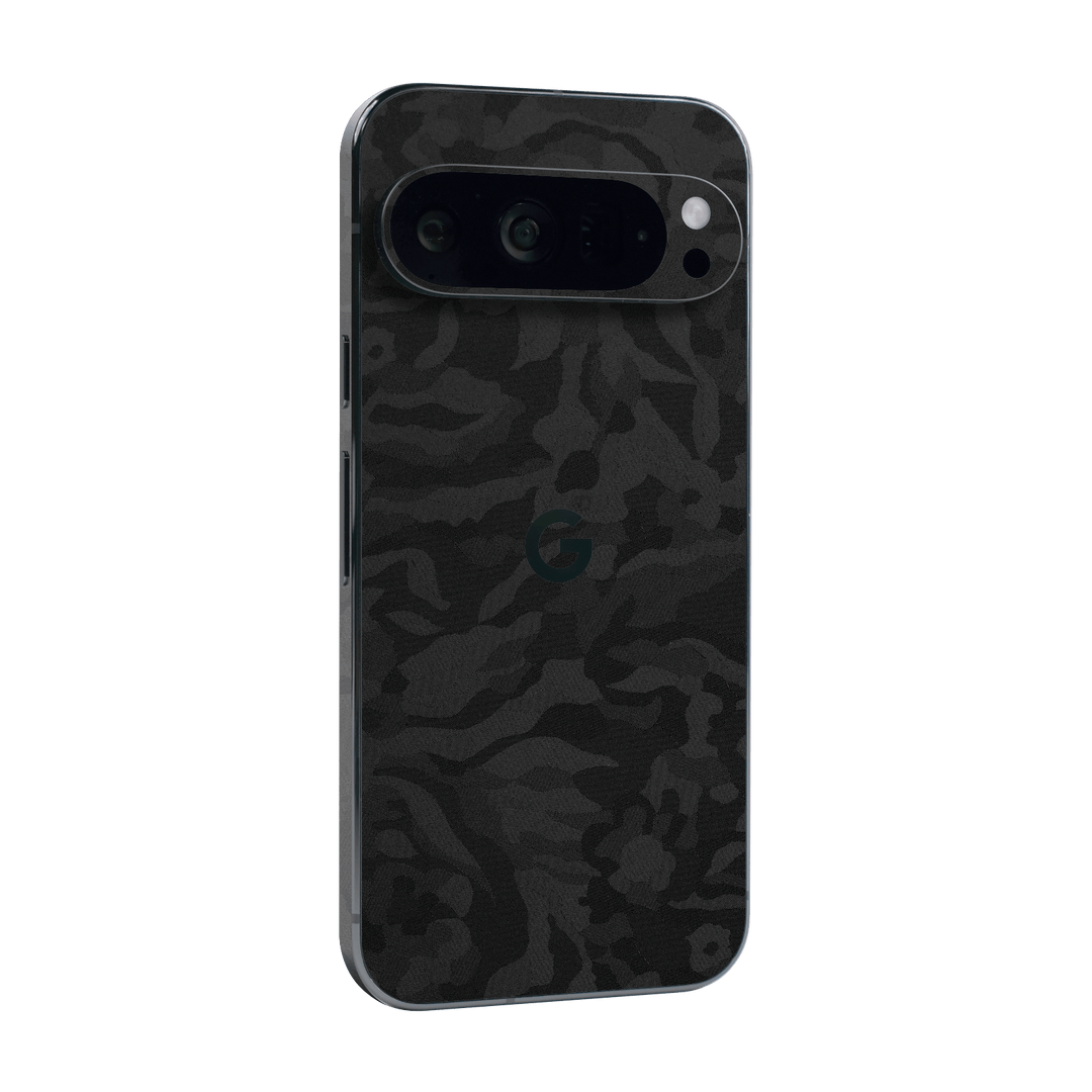 Google Pixel 9 PRO Luxuria Black 3D Textured Camo Camouflage Skin Wrap Sticker Decal Cover Protector by QSKINZ | qskinz.com