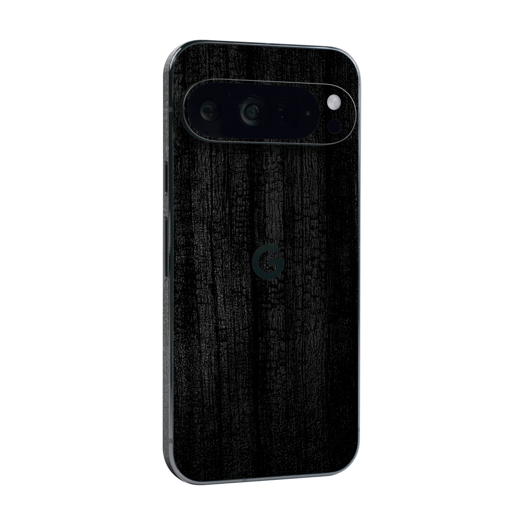 Google Pixel 9 PRO Luxuria Black Charcoal Black Dragon Coal Stone 3D Textured Skin Wrap Sticker Decal Cover Protector by QSKINZ | qskinz.com