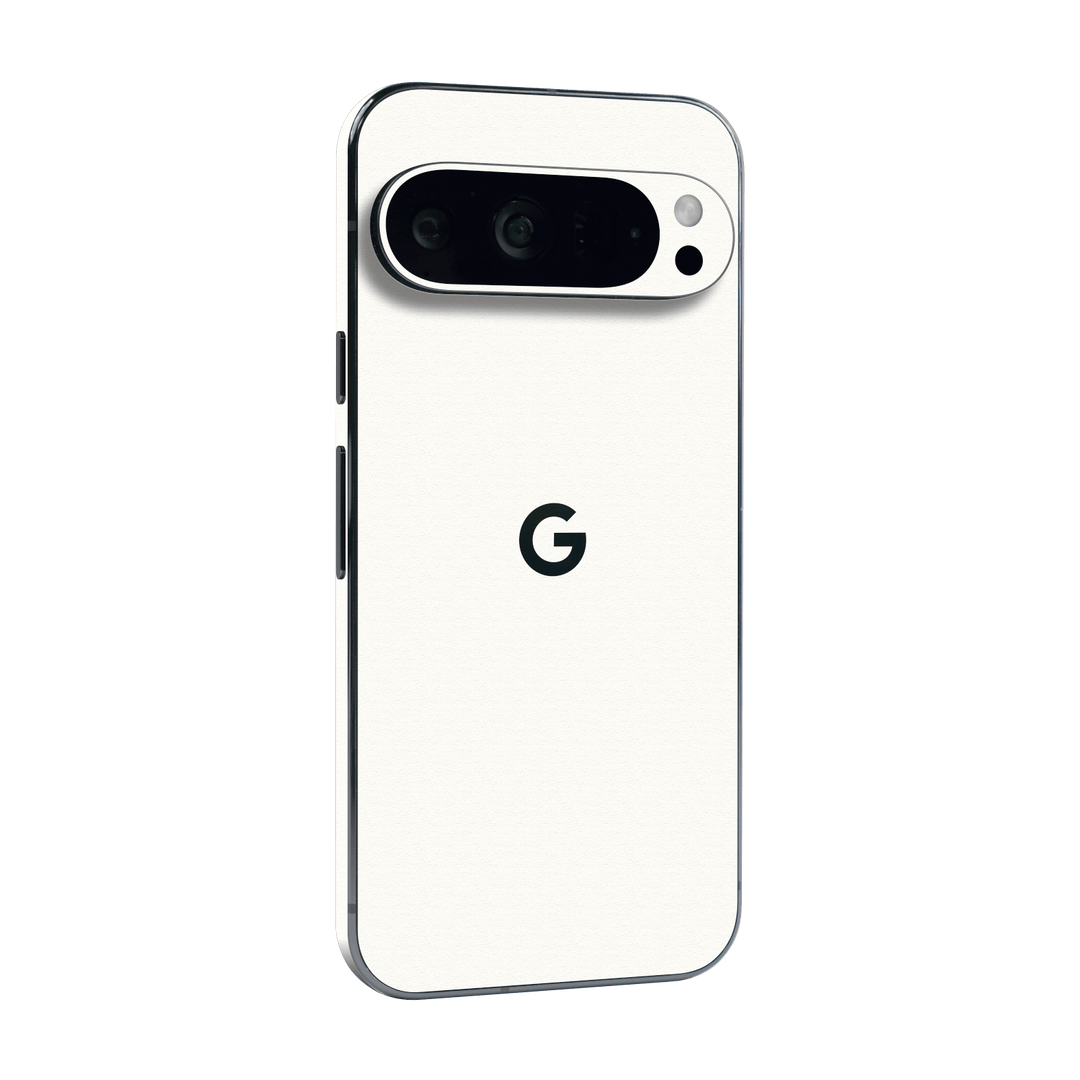 Google Pixel 9 PRO Luxuria Daisy White Matt 3D Textured Skin Wrap Sticker Decal Cover Protector by QSKINZ | qskinz.com