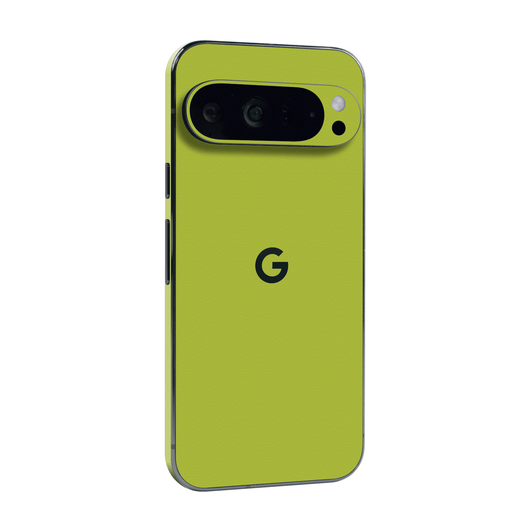 Google Pixel 9 PRO Luxuria Lime Green Matt 3D Textured Skin Wrap Sticker Decal Cover Protector by QSKINZ | qskinz.com