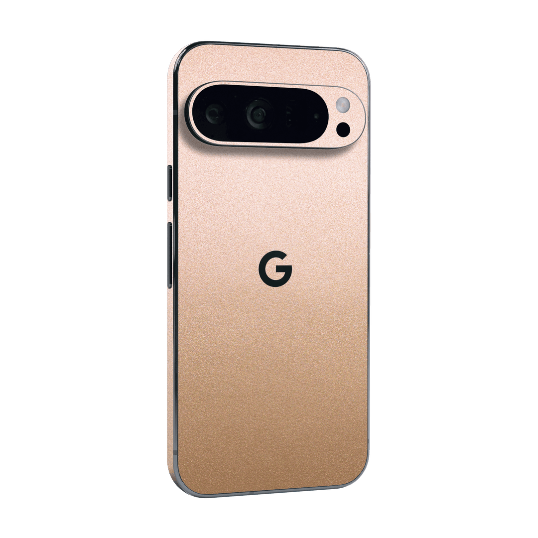 Google Pixel 9 PRO Luxuria Rose Gold Metallic 3D Textured Skin Wrap Sticker Decal Cover Protector by QSKINZ | qskinz.com