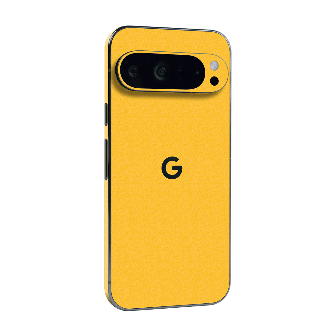 Google Pixel 9 PRO Luxuria Tuscany Yellow Matt 3D Textured Skin Wrap Sticker Decal Cover Protector by QSKINZ | qskinz.com