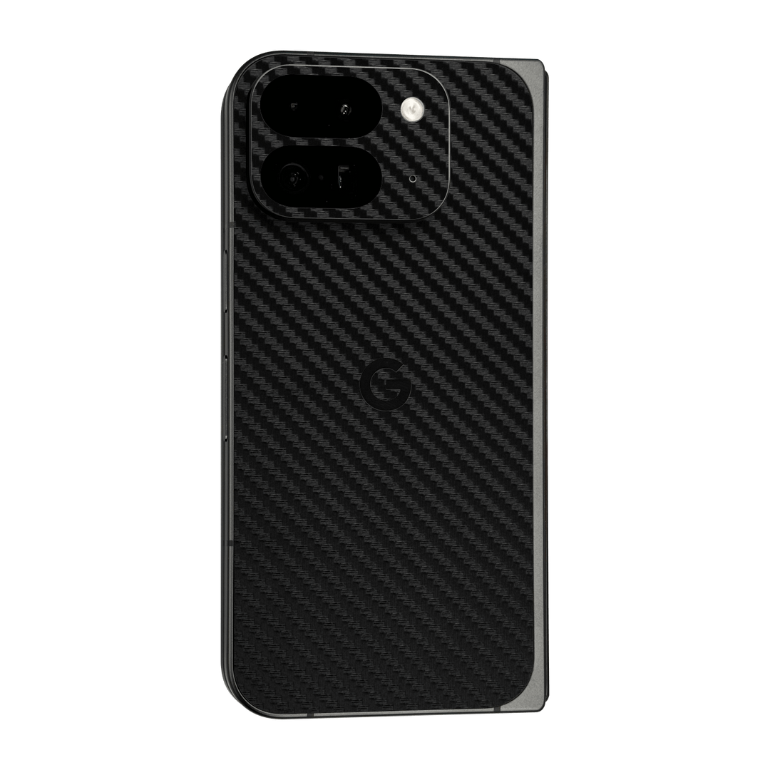 Google Pixel 9 Pro FOLD Black 3D Textured Carbon Fibre Fiber Skin Wrap Sticker Decal Cover Protector by QSKINZ | qskinz.com