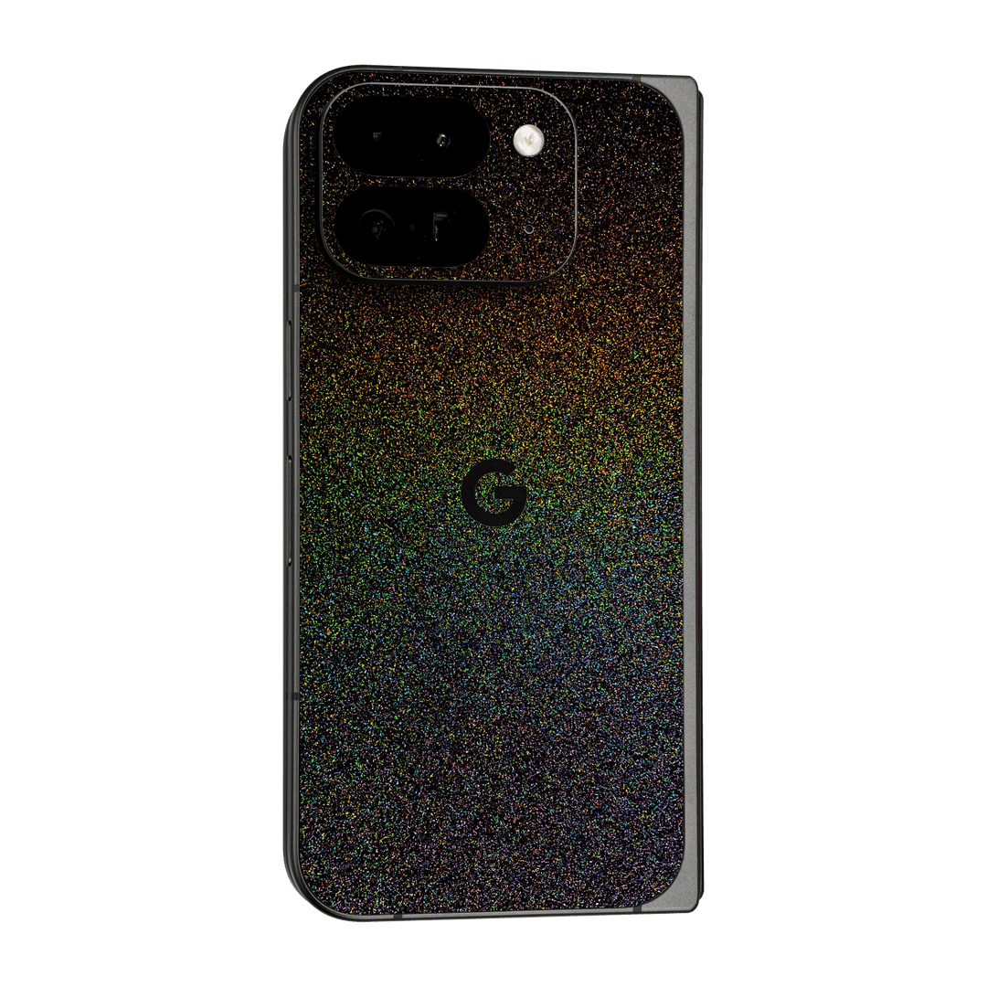 Google Pixel 9 Pro FOLD GALAXY Galactic Black Milky Way Rainbow Sparkling Metallic Gloss Finish Skin Wrap Sticker Decal Cover Protector by QSKINZ | qskinz.com