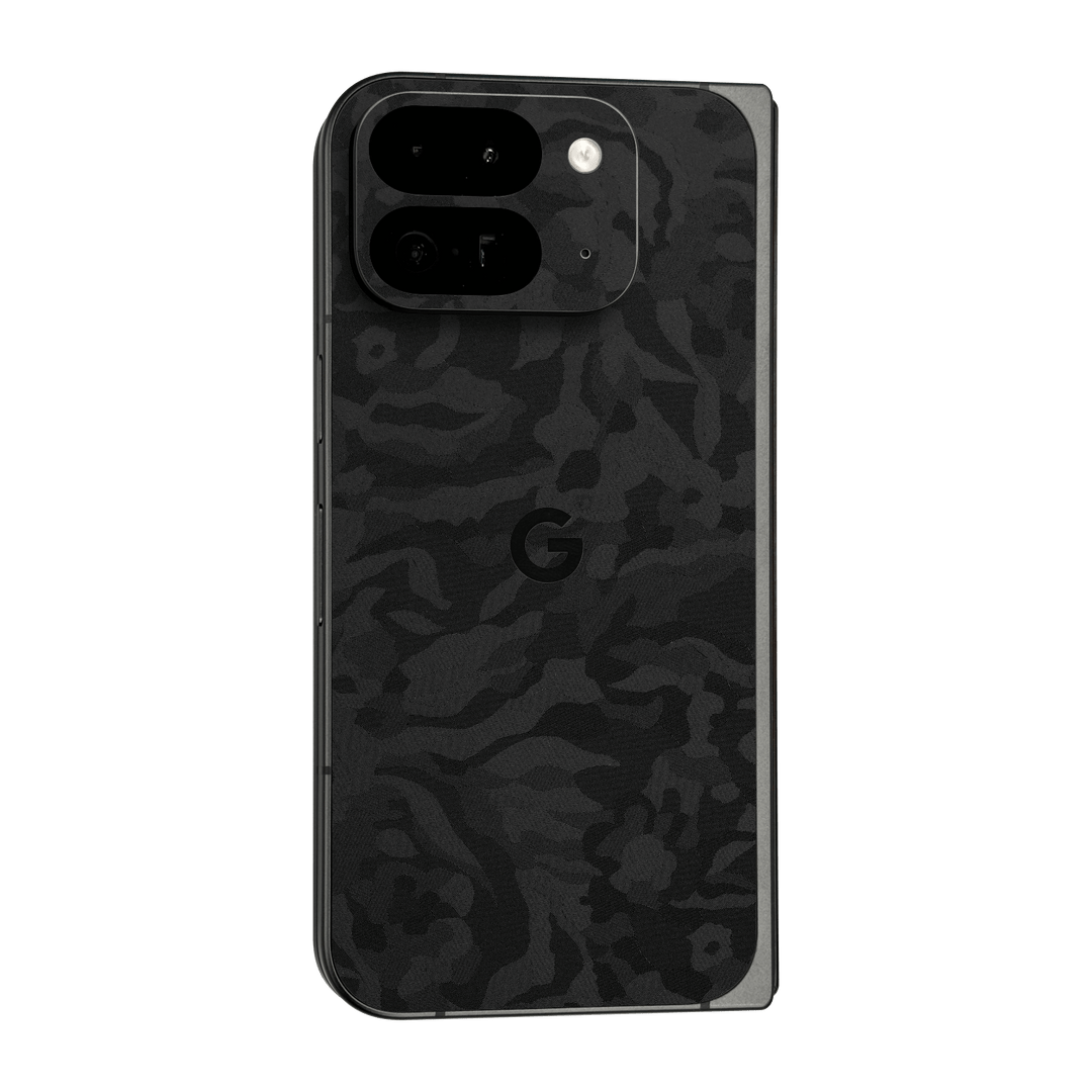 Google Pixel 9 Pro FOLD Luxuria Black 3D Textured Camo Camouflage Skin Wrap Sticker Decal Cover Protector by QSKINZ | qskinz.com