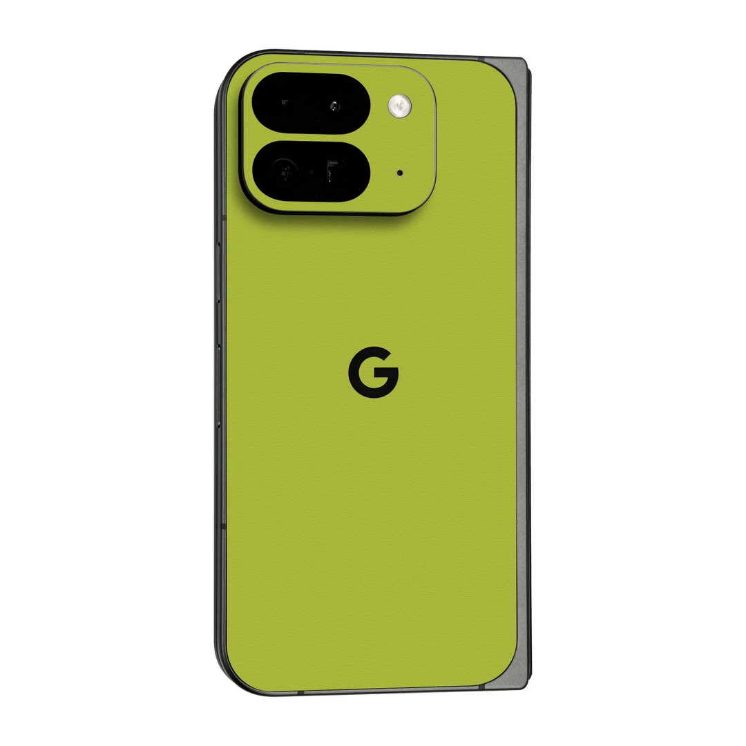 Google Pixel 9 Pro FOLD Luxuria Lime Green Matt 3D Textured Skin Wrap Sticker Decal Cover Protector by QSKINZ | qskinz.com