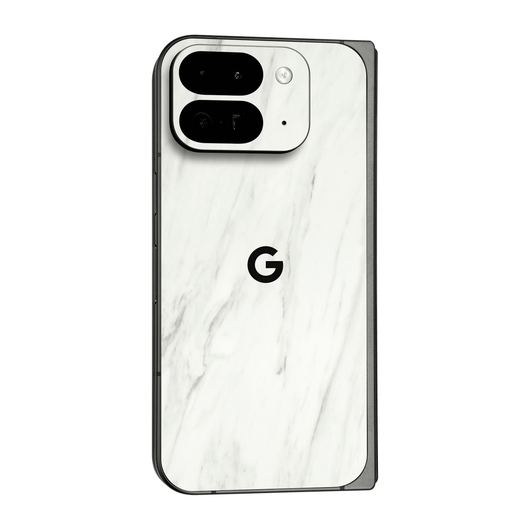 Google Pixel 9 Pro FOLD Luxuria White Marble Stone Skin Wrap Sticker Decal Cover Protector by QSKINZ | qskinz.com