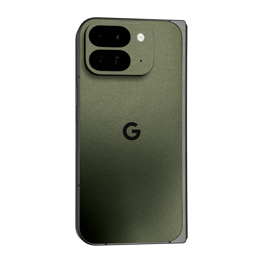 Google Pixel 9 Pro FOLD Military Green Metallic Skin Wrap Sticker Decal Cover Protector by QSKINZ | qskinz.com