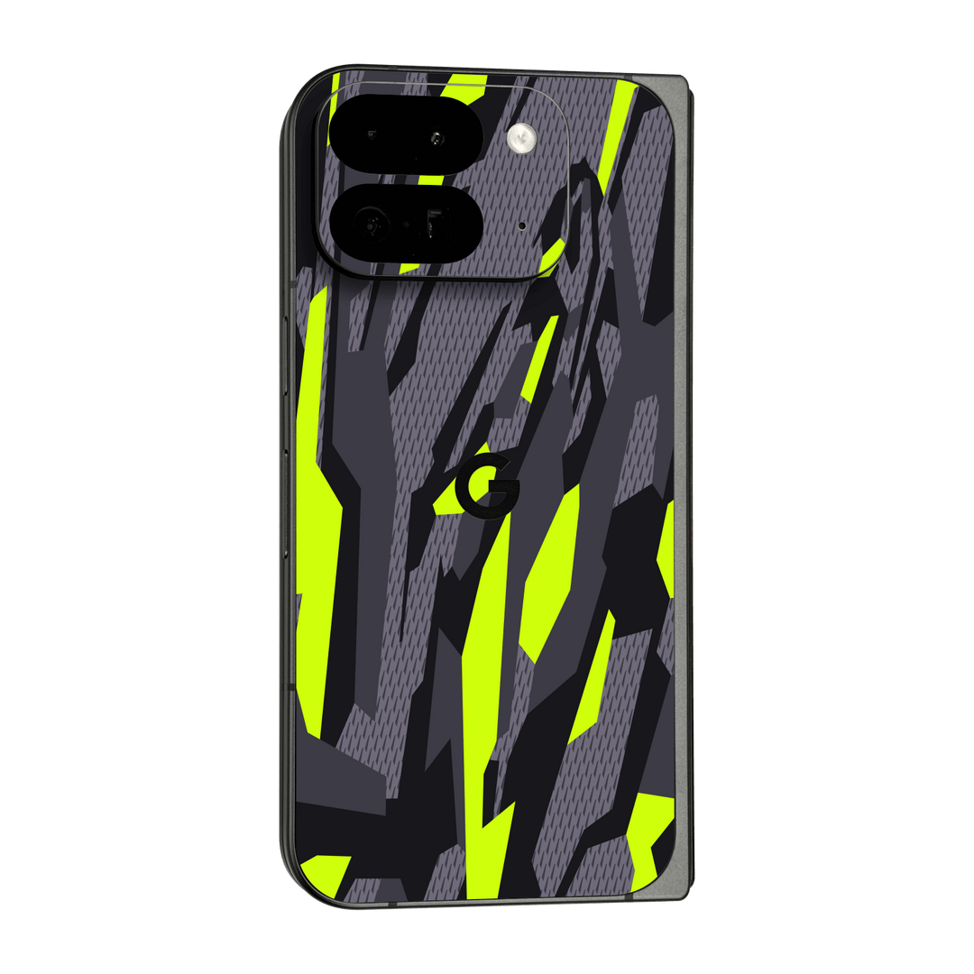 Google Pixel 9 Pro FOLD Print Printed Custom SIGNATURE Abstract Green Camouflage Skin Wrap Sticker Decal Cover Protector by QSKINZ | qskinz.com