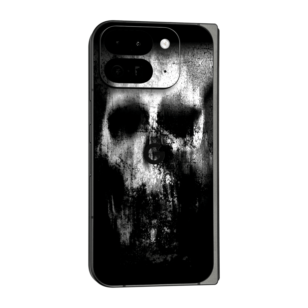 Google Pixel 9 Pro FOLD Print Printed Custom SIGNATURE Horror Black & White SKULL Skin, Wrap, Decal, Protector, Cover by QSKINZ | qskinz.com