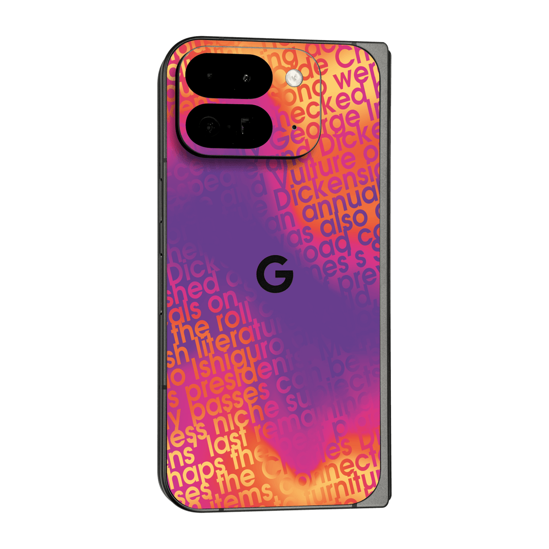 Google Pixel 9 Pro FOLD Print Printed Custom SIGNATURE Inferno Swirl Gradient Skin Wrap Sticker Decal Cover Protector by QSKINZ | QSKINZ.COM