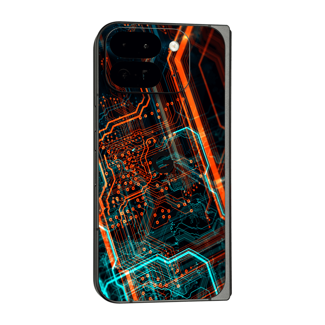 Google Pixel 9 Pro FOLD Print Printed Custom SIGNATURE NEON PCB Board Skin Wrap Sticker Decal Cover Protector by QSKINZ | qskinz.com