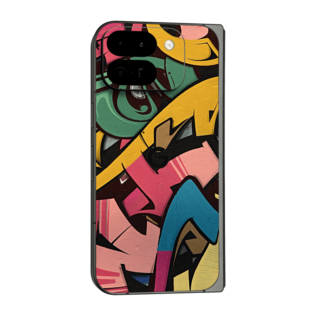 Google Pixel 9 Pro FOLD Print Printed Custom SIGNATURE Vintage Street Art Skin Wrap Sticker Decal Cover Protector by QSKINZ | qskinz.com