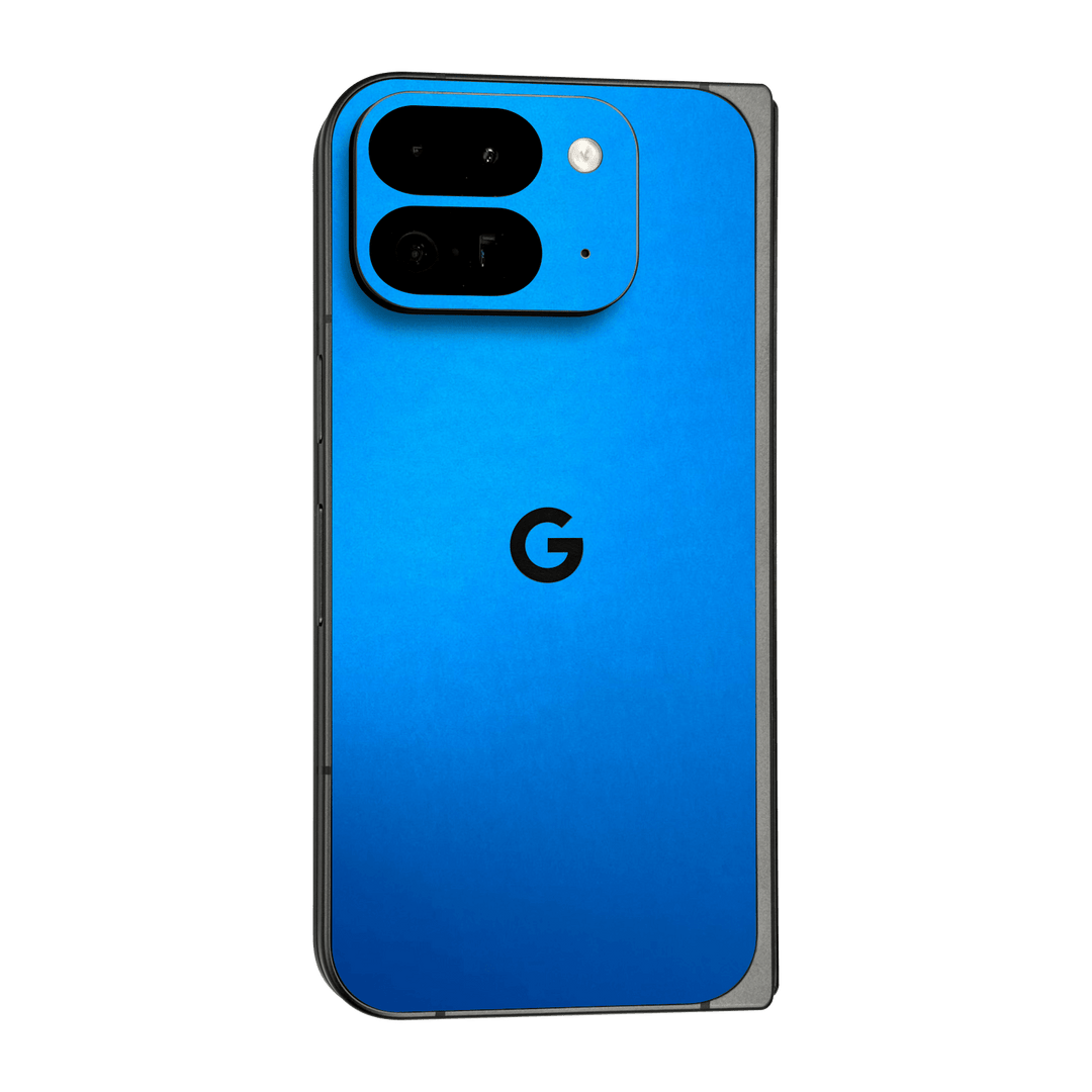 Google Pixel 9 Pro FOLD Satin Blue Metallic Matt Matte Skin Wrap Sticker Decal Cover Protector by QSKINZ | qskinz.com