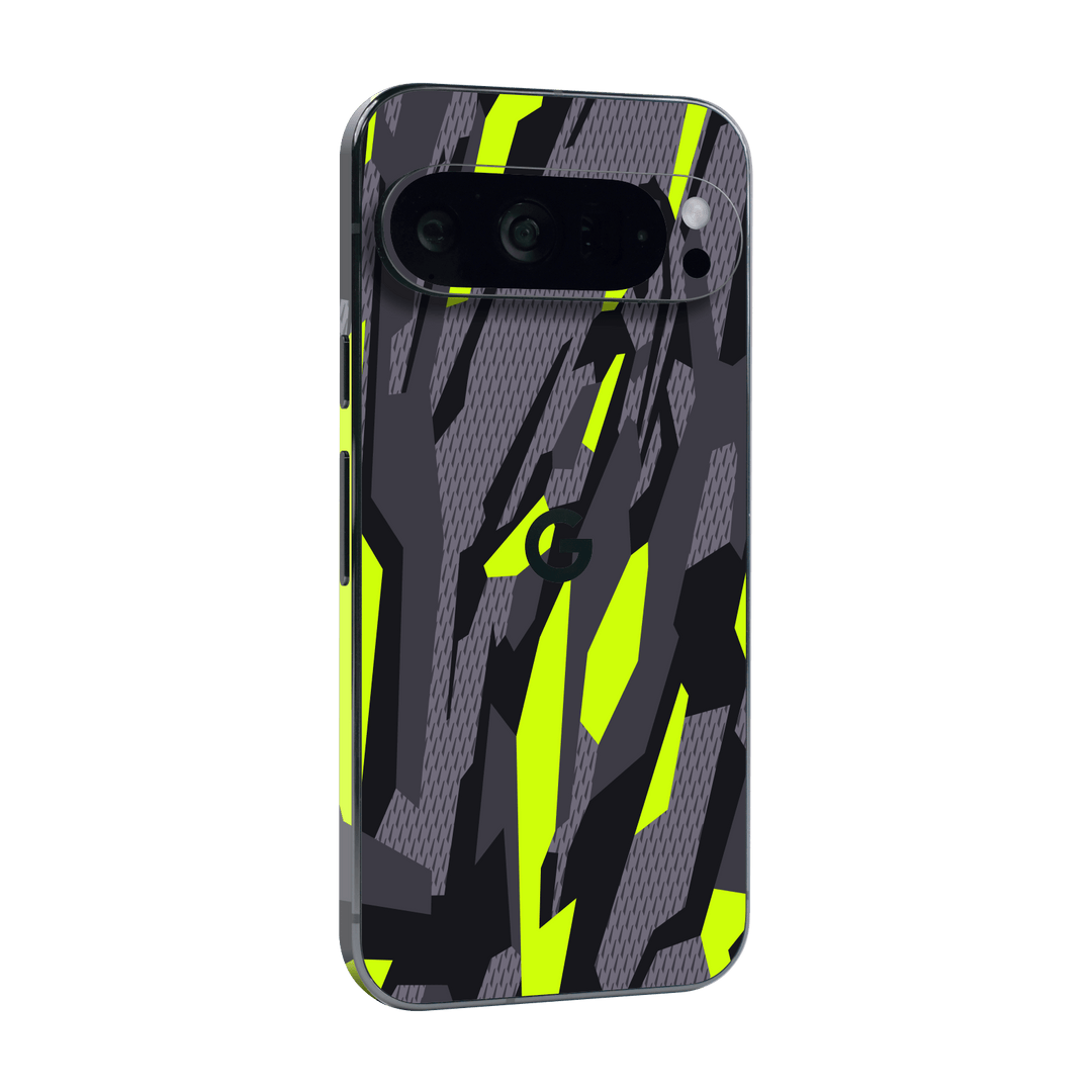 Google Pixel 9 Pro XL Print Printed Custom SIGNATURE Abstract Green Camouflage Skin Wrap Sticker Decal Cover Protector by QSKINZ | qskinz.com