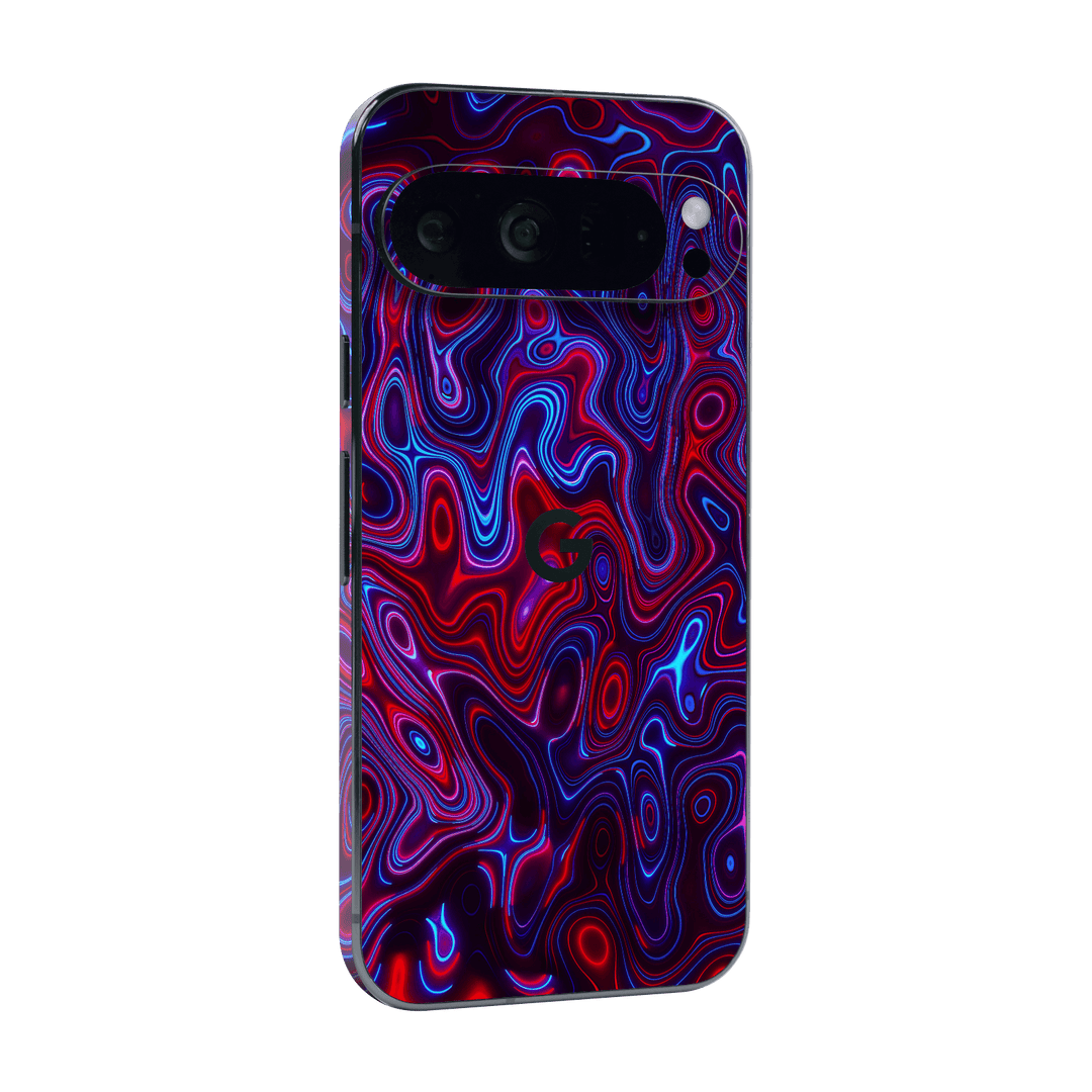 Google Pixel 9 Pro XL Print Printed Custom SIGNATURE Flux Fusion Purple Neon Skin Wrap Sticker Decal Cover Protector by QSKINZ | QSKINZ.COM