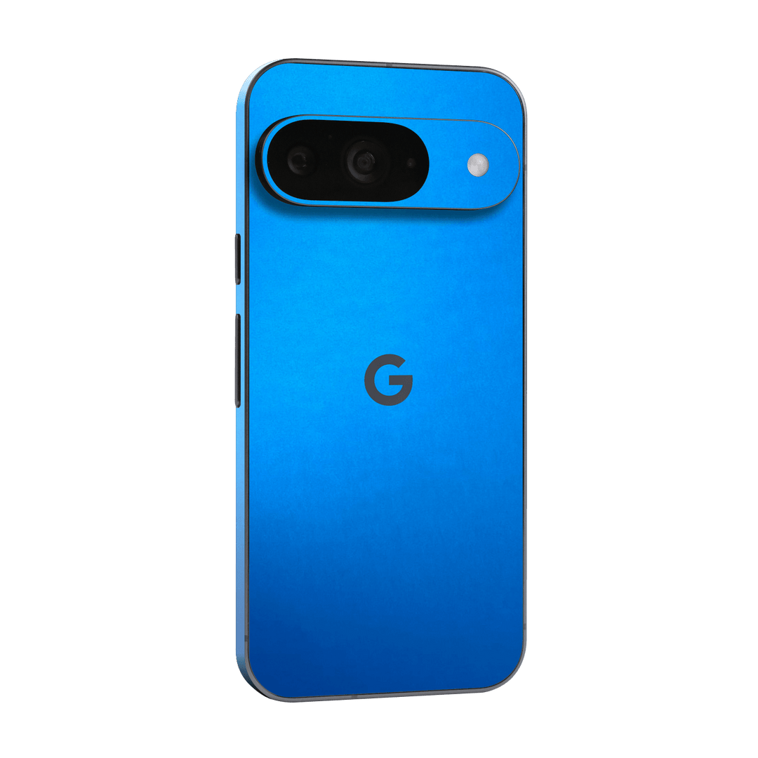 Google Pixel 9 Satin Blue Metallic Matt Matte Skin Wrap Sticker Decal Cover Protector by QSKINZ | qskinz.com