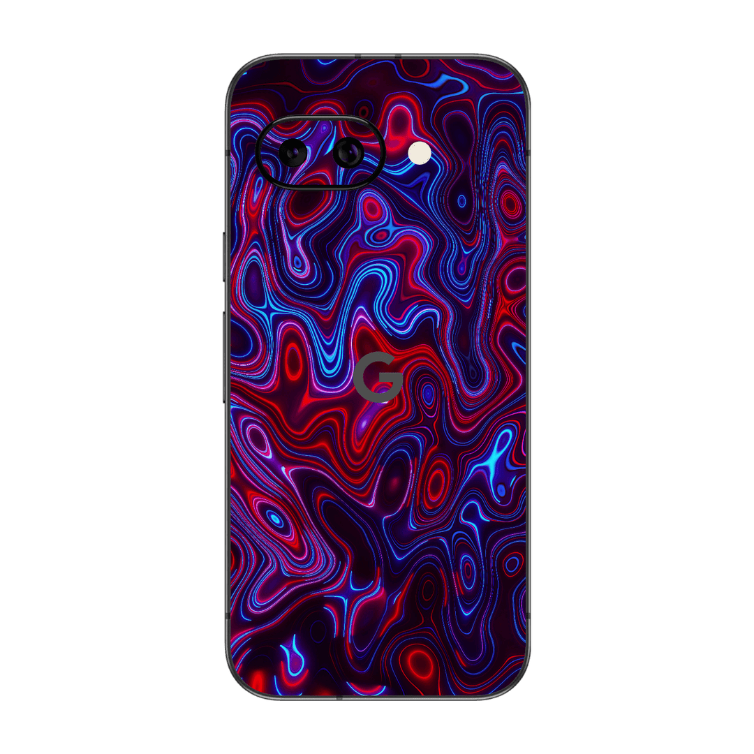 Google Pixel 9a Print Printed Custom SIGNATURE Flux Fusion Purple Neon Skin Wrap Sticker Decal Cover Protector by QSKINZ | QSKINZ.COM
