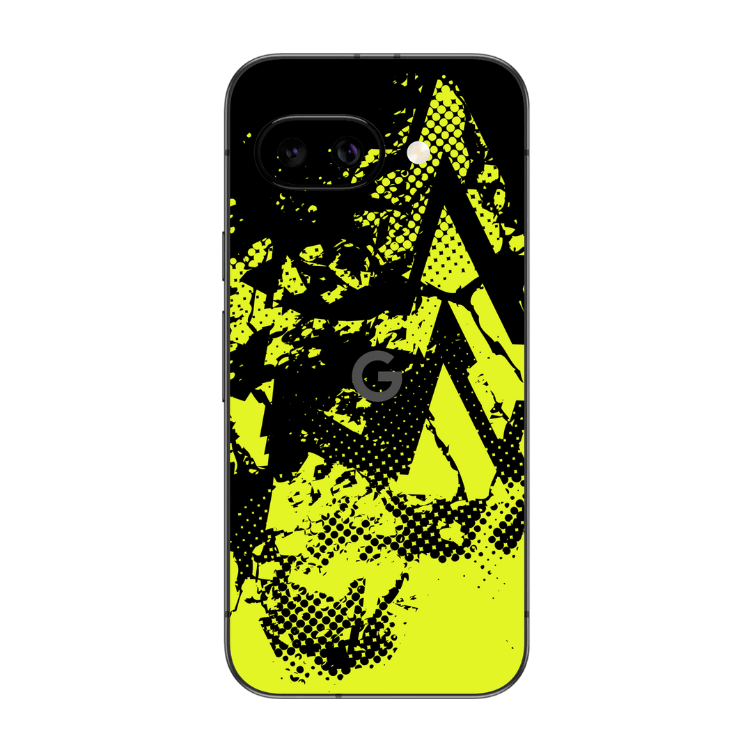 Google Pixel 9a Print Printed Custom SIGNATURE Grunge Yellow Green Trace Skin Wrap Sticker Decal Cover Protector by QSKINZ | QSKINZ.COM
