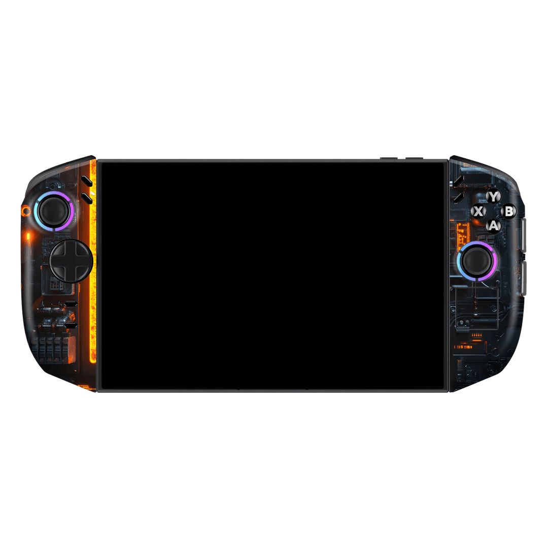 Lenovo Legion GO 2 Custom Printed SIGNATURE “Nexora” Orange Fire Technology Skin Wrap Sticker Decal Cover Protector by QSKINZ | QSKINZ.COM