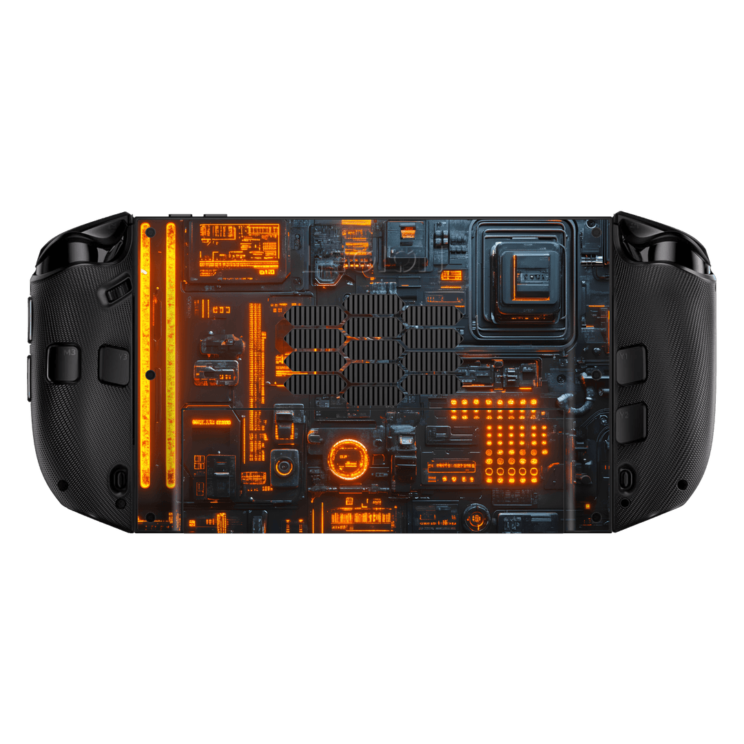 Lenovo Legion GO 2 Custom Printed SIGNATURE “Nexora” Orange Fire Technology Skin Wrap Sticker Decal Cover Protector by QSKINZ | QSKINZ.COM back