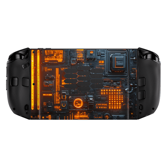 Lenovo Legion GO 2 Custom Printed SIGNATURE “Nexora” Orange Fire Technology Skin Wrap Sticker Decal Cover Protector by QSKINZ | QSKINZ.COM back