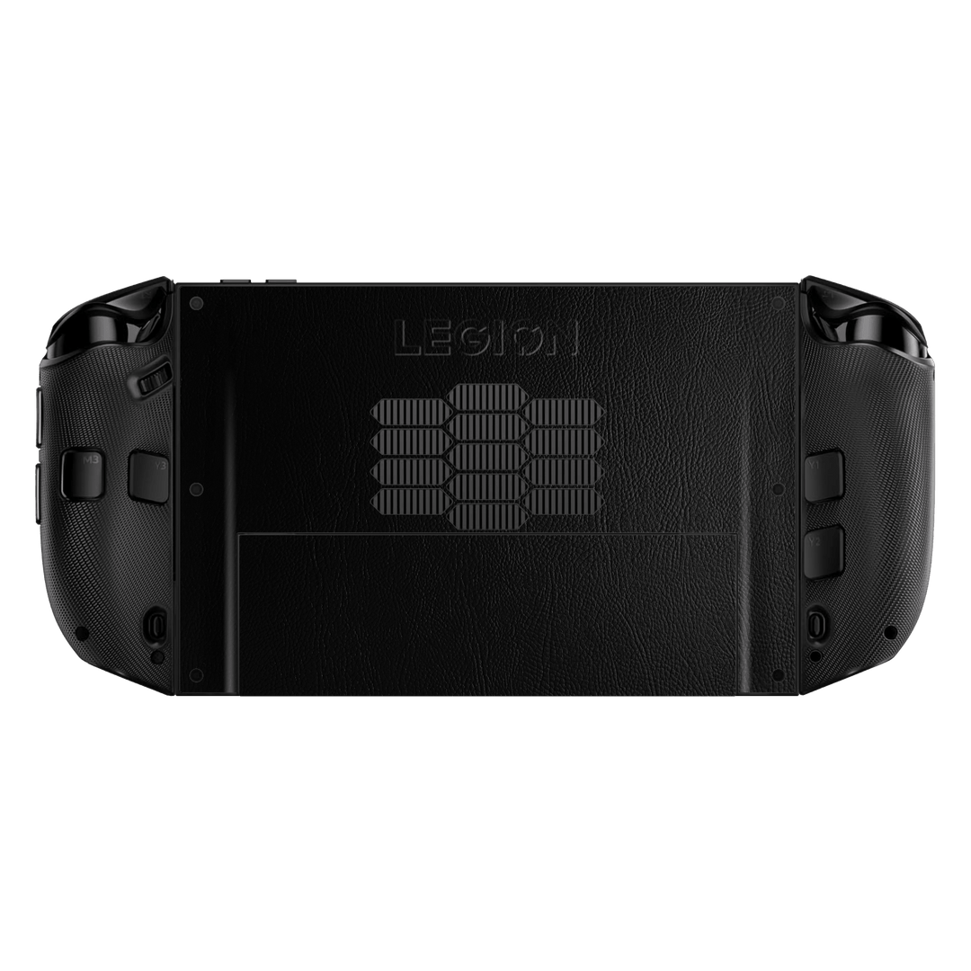 Lenovo Legion GO 2 Luxuria BLACK LEATHER Riders Skin Wrap Sticker Decal Cover Protector by QSKINZ | qskinz.com back