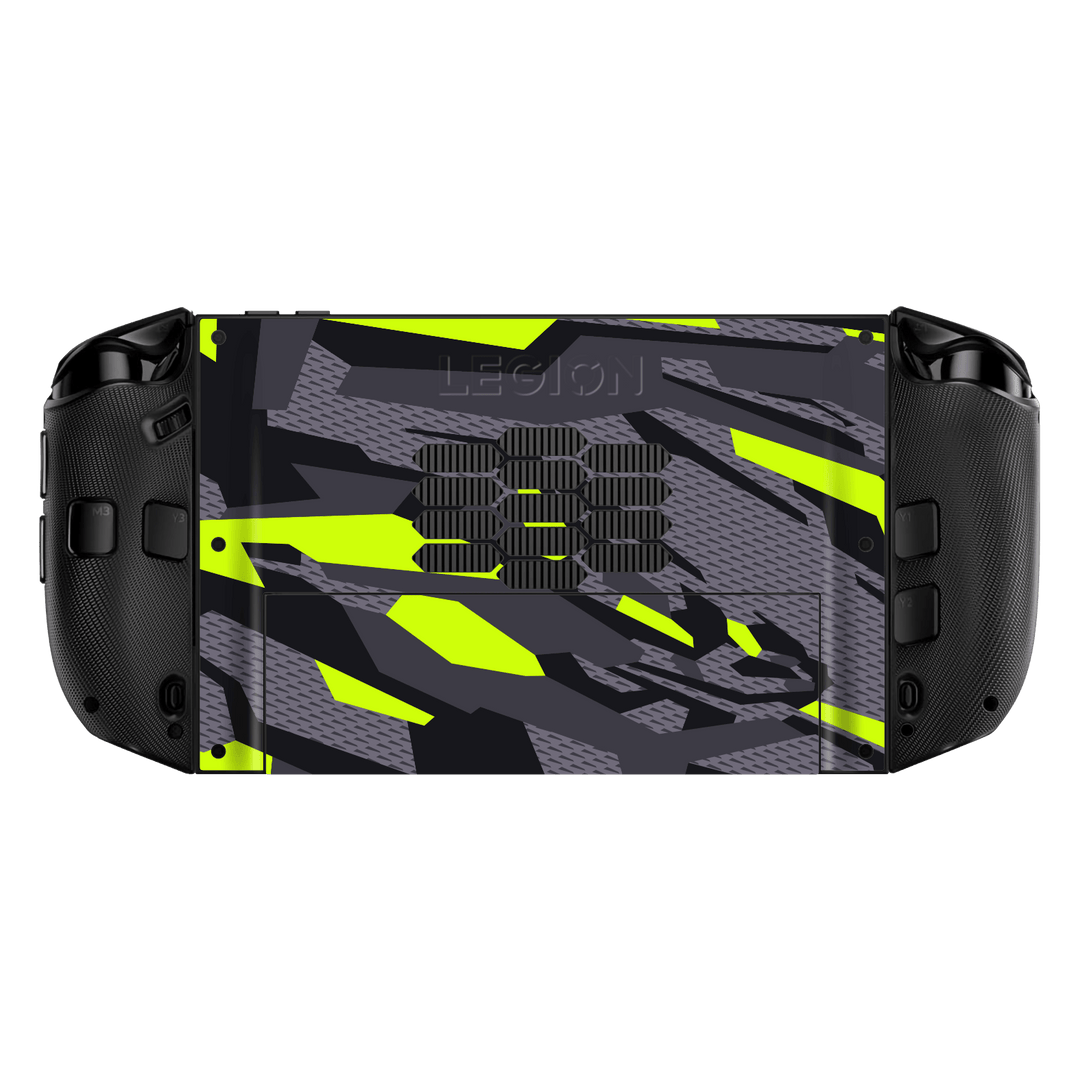Lenovo Legion GO 2 Print Printed Custom SIGNATURE Abstract Green Camouflage Skin Wrap Sticker Decal Cover Protector by QSKINZ | qskinz.com back