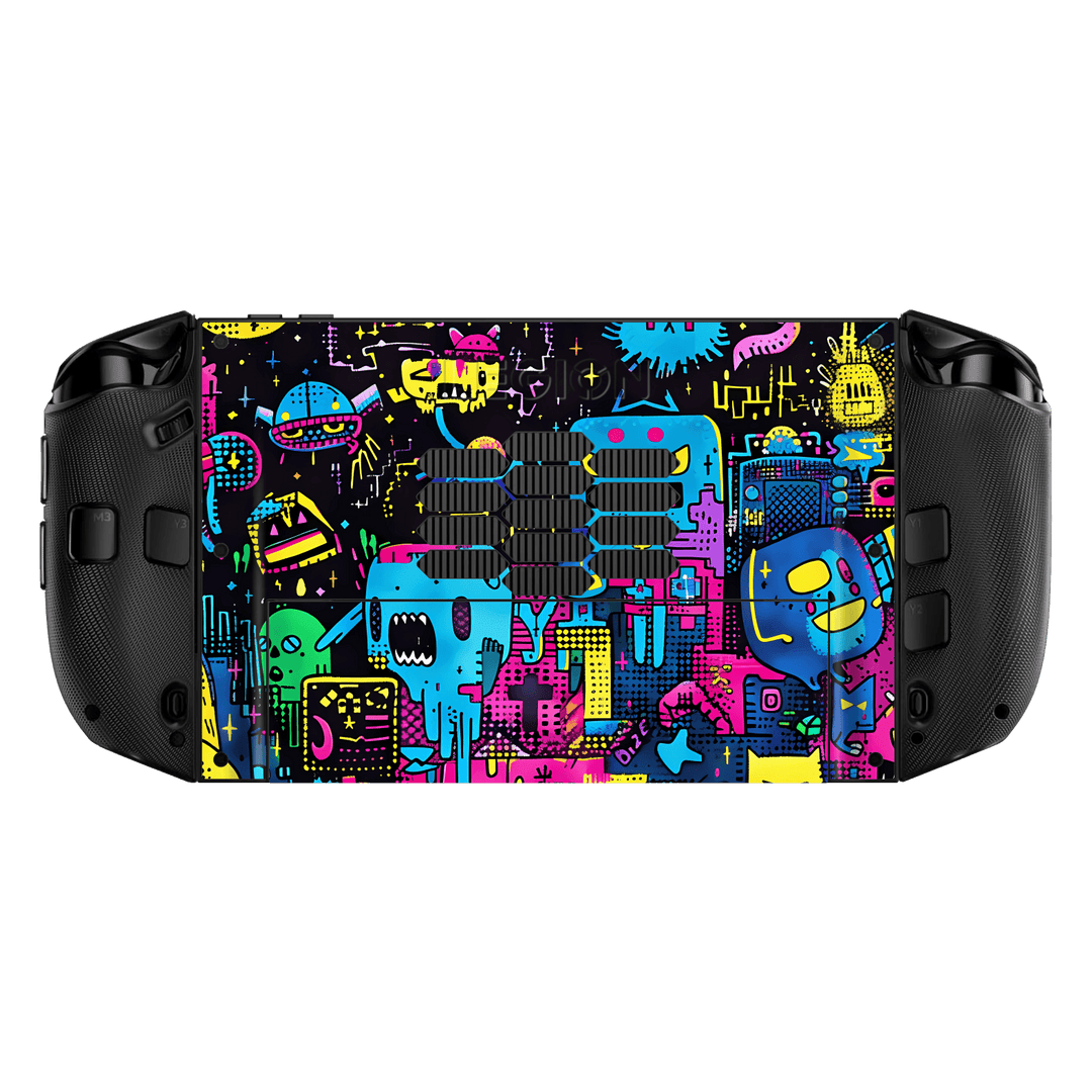 Lenovo Legion GO 2 Print Printed Custom SIGNATURE Arcade Rave Gaming Gamer Pixel Skin Wrap Sticker Decal Cover Protector by QSKINZ | QSKINZ.COM back