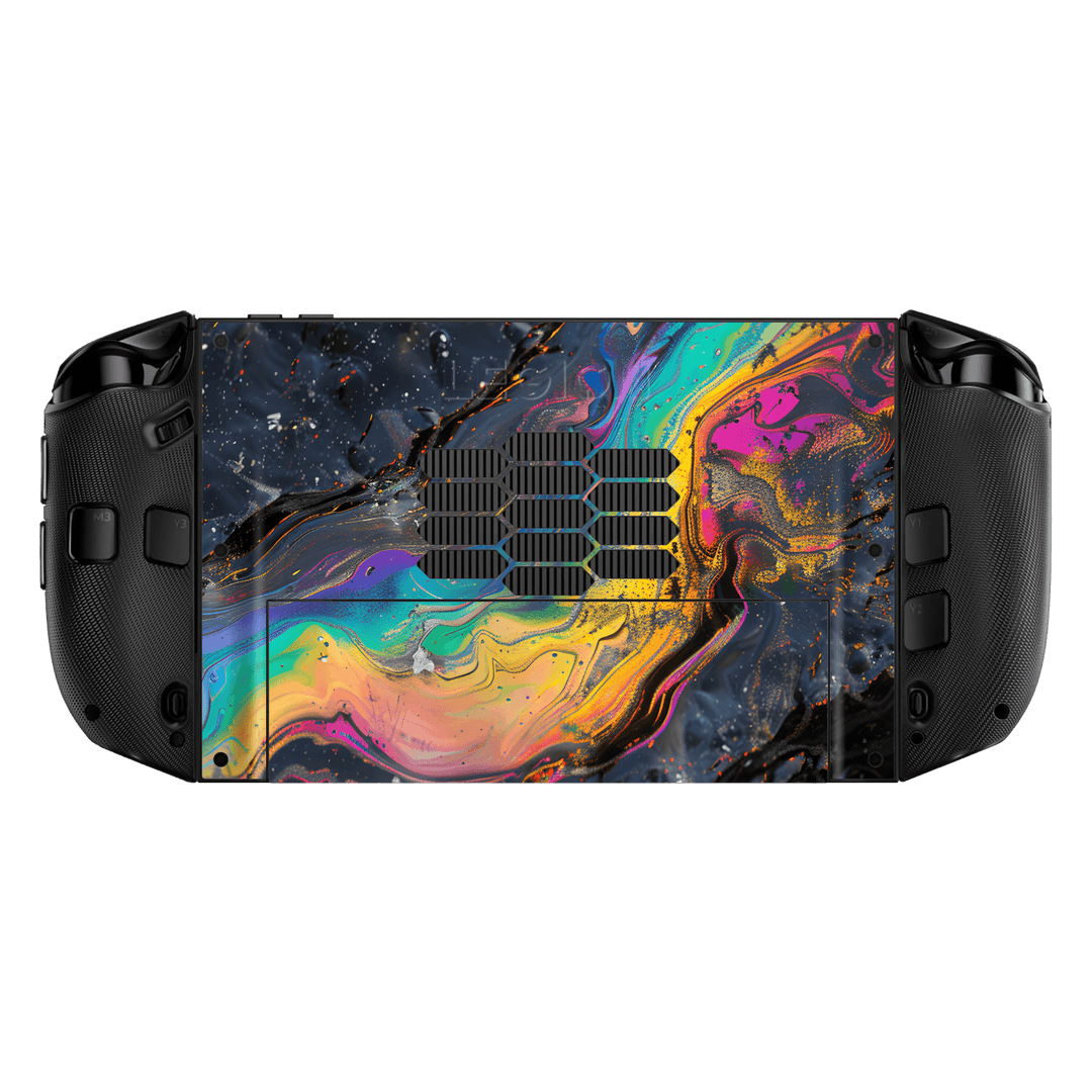 Lenovo Legion GO 2 Print Printed Custom SIGNATURE Aurora Auroria Stone Marble Rainbow Skin Wrap Sticker Decal Cover Protector by QSKINZ | QSKINZ.COM back