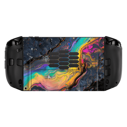 Lenovo Legion GO 2 Print Printed Custom SIGNATURE Aurora Auroria Stone Marble Rainbow Skin Wrap Sticker Decal Cover Protector by QSKINZ | QSKINZ.COM back