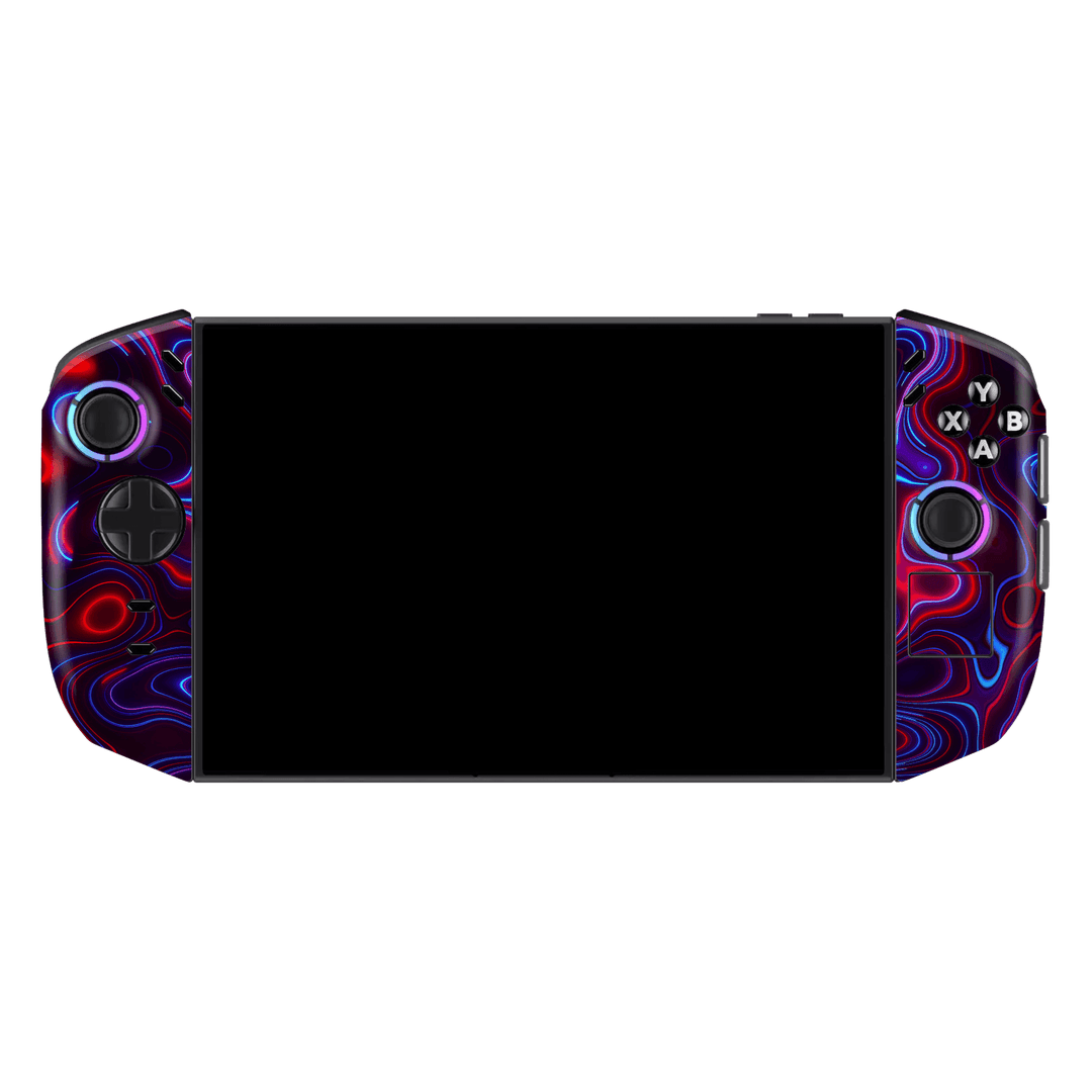Lenovo Legion GO 2 Print Printed Custom SIGNATURE Flux Fusion Purple Neon Skin Wrap Sticker Decal Cover Protector by QSKINZ | QSKINZ.COM
