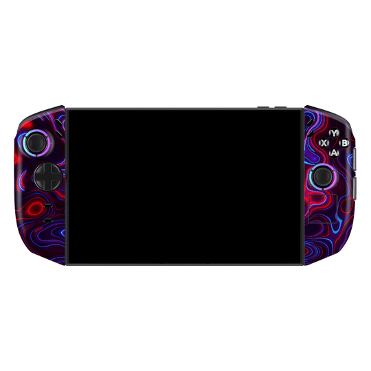 Lenovo Legion GO 2 Print Printed Custom SIGNATURE Flux Fusion Purple Neon Skin Wrap Sticker Decal Cover Protector by QSKINZ | QSKINZ.COM