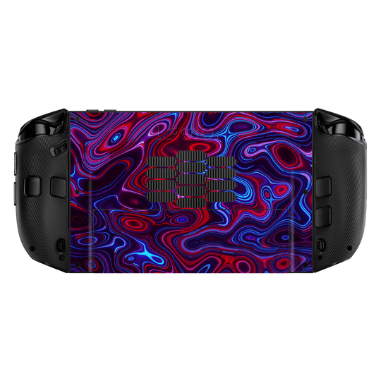 Lenovo Legion GO 2 Print Printed Custom SIGNATURE Flux Fusion Purple Neon Skin Wrap Sticker Decal Cover Protector by QSKINZ | QSKINZ.COM back