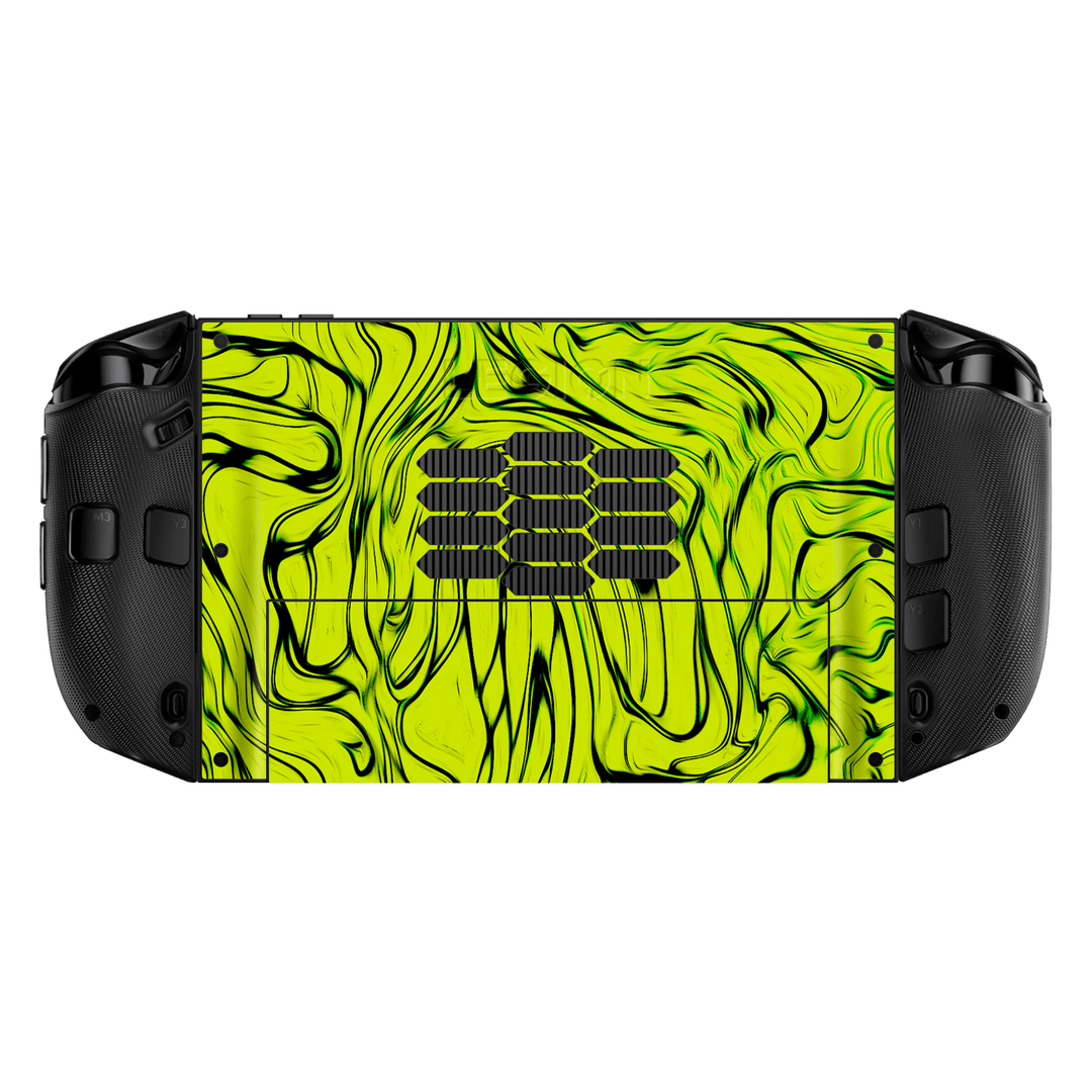 Lenovo Legion GO 2 Print Printed Custom SIGNATURE Hypnotic Green Electric Jade Skin Wrap Sticker Decal Cover Protector by QSKINZ | QSKINZ.COM back