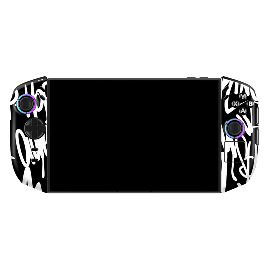 Lenovo Legion GO 2 Print Printed Custom SIGNATURE Monochrome Black and WhiteGraffiti Skin Wrap Sticker Decal Cover Protector by QSKINZ | qskinz.com