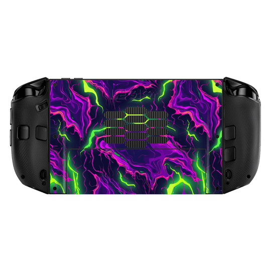 Lenovo Legion GO 2 Print Printed Custom SIGNATURE Twisterra Twist Neon Purple Yellow Green Anime Skin Wrap Sticker Decal Cover Protector by QSKINZ | QSKINZ.COM back