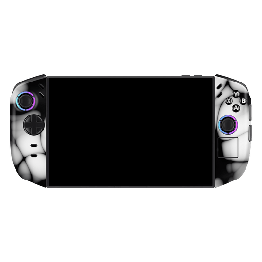 Lenovo Legion GO 2 Printed Custom SIGNATURE “Moonpebble” Monochrome Black & White Pebble Abstract Skin Wrap Sticker Decal Cover Protector by QSKINZ | QSKINZ.COM