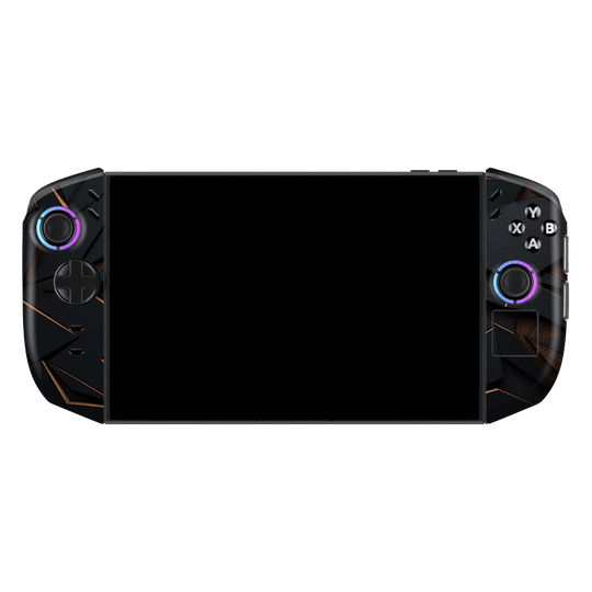 Lenovo Legion GO 2 Printed Custom SIGNATURE “Nightcore” Midnight Black & Bronze Geometric Skin Wrap Sticker Decal Cover Protector by QSKINZ | QSKINZ.COM
