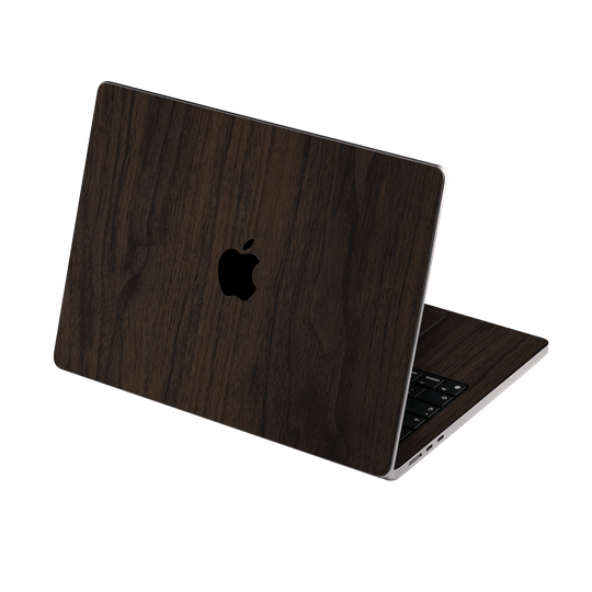 MacBook AIR 13.6" (2022/2024) Premium Wood Wooden Dark Walnut Matte Textured Skin Wrap Sticker Decal Cover Protector by QSKINZ | qskinz.com