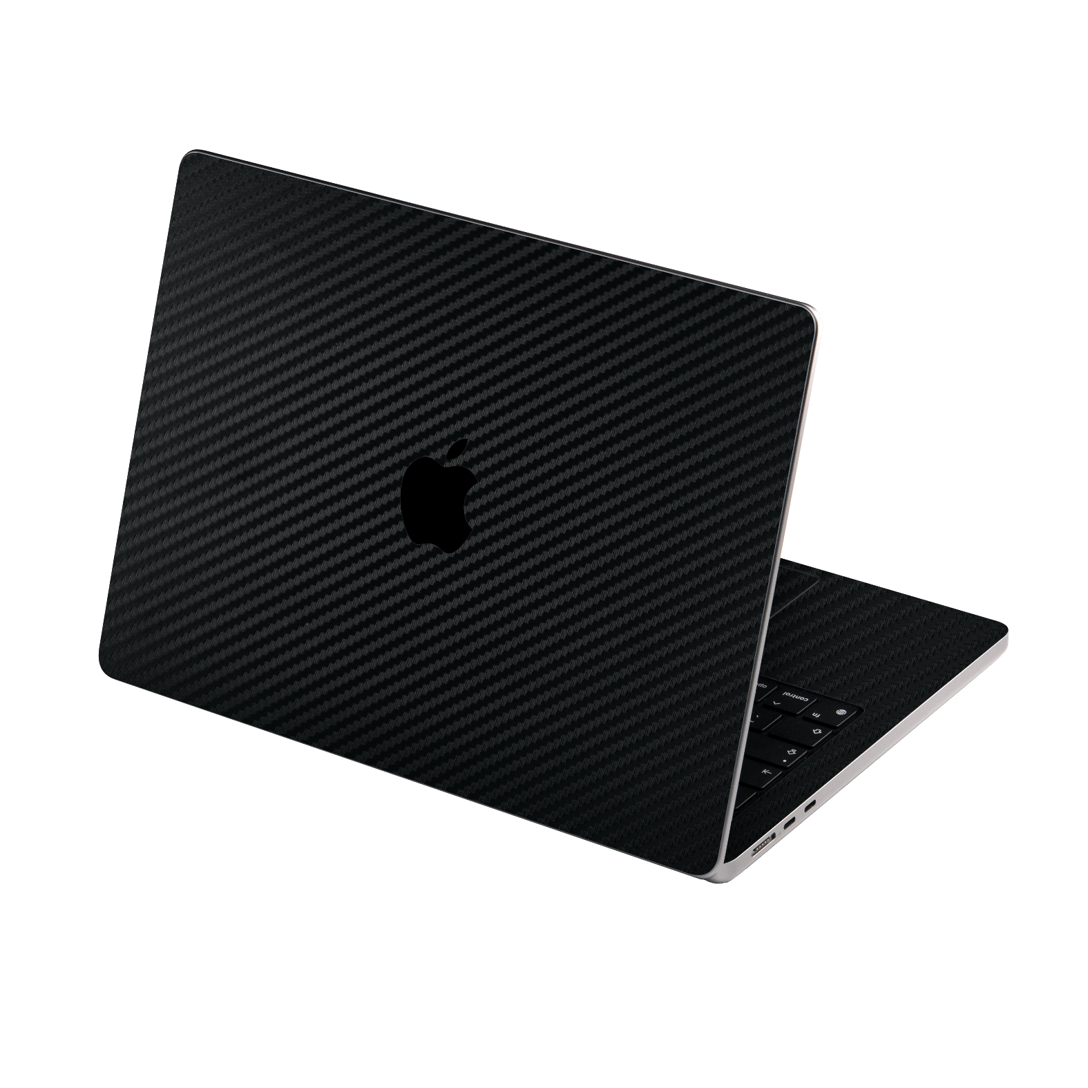 MacBook AIR 13.6" (2025, M4) Black 3D Textured Carbon Fibre Fiber Skin Wrap Sticker Decal Cover Protector by QSKINZ | qskinz.com